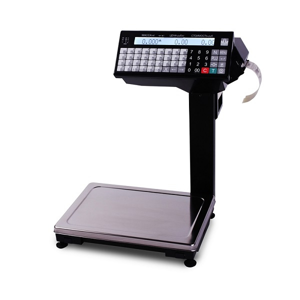 Фото весы с печатью этикеток впм-15.2-т торговые весы с отделительной пластиной (дисплей покупателя)