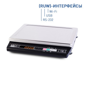 Фото весы фасовочные мк-6.2-а21 (ruw) (нпв 6 кг, платформа 336*240 мм, led-дисплей, usb, rs-232, wi-fi)