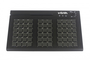 Фото программируемая клавиатура vioteh кв66 черная c ридером магнитных карт на 1-3 дорожки, usb