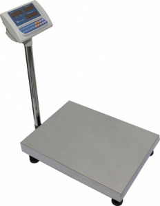 Фото весы товарные вэт-300-1с (нпв 300 кг, платформа 600*800 мм, led-дисплей, со стойкой)